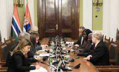 23 February 2018 National Assembly Speaker Maja Gojkovic and Gambian Foreign Minister Ousainou Darboe